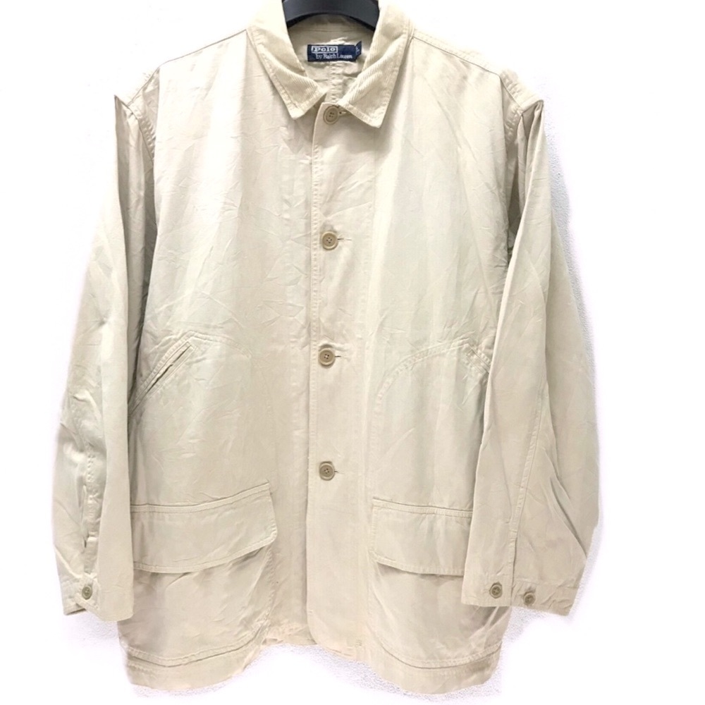 Men’s Vintage Polo Ralph Lauren Khaki Canvas Chore Jacket, L